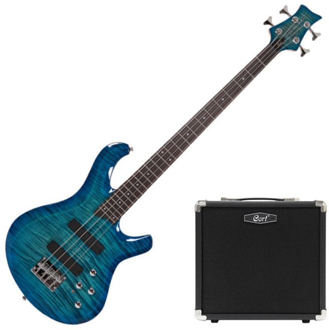 데임 폴앤폴250 입문용 베이스기타 + 콜트 15W앰프 패키지, TBL (블루 유광)