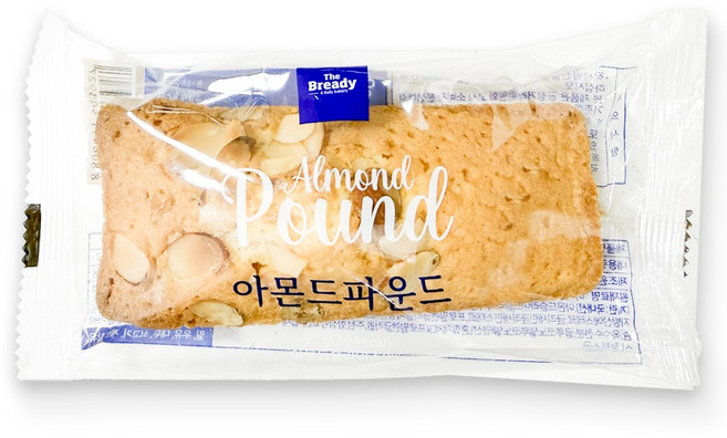 The bready 천빵 천원빵 아몬드 파운드 케이크 천빵, 40개, 80g