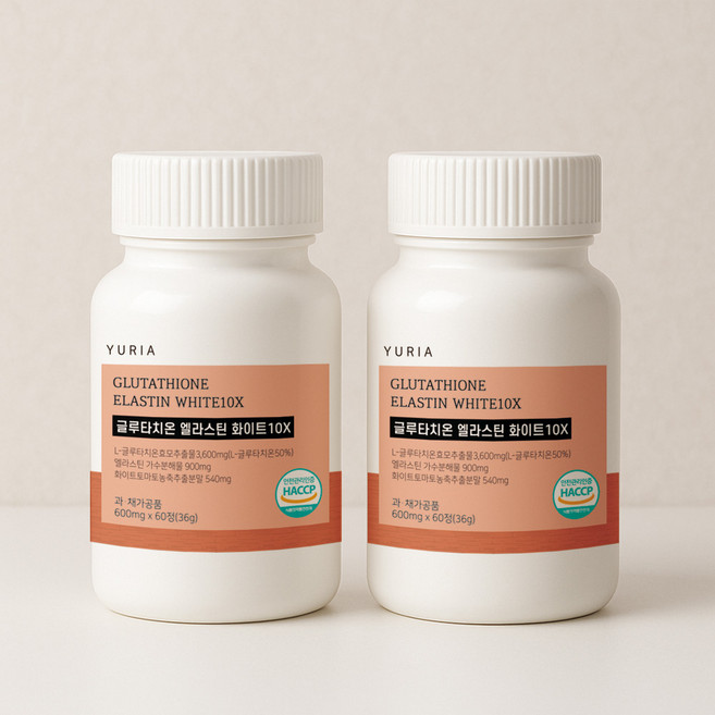 글루타치온 엘라스틴 화이트 600mg, 60정, 2개