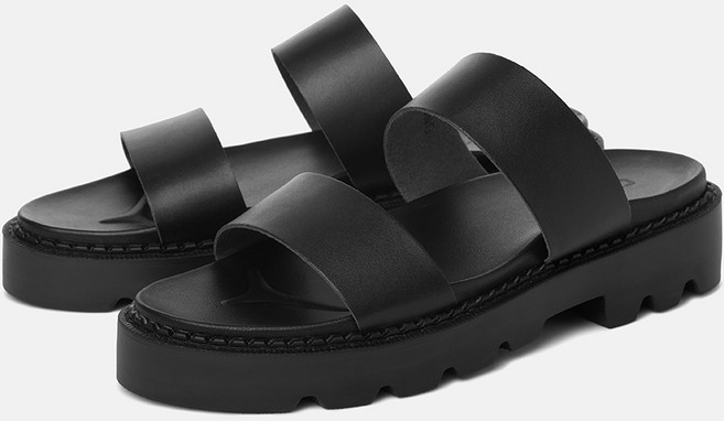 클레용 남성용 트윈 비건레더 이선 슬리퍼 5.5cm CL0053