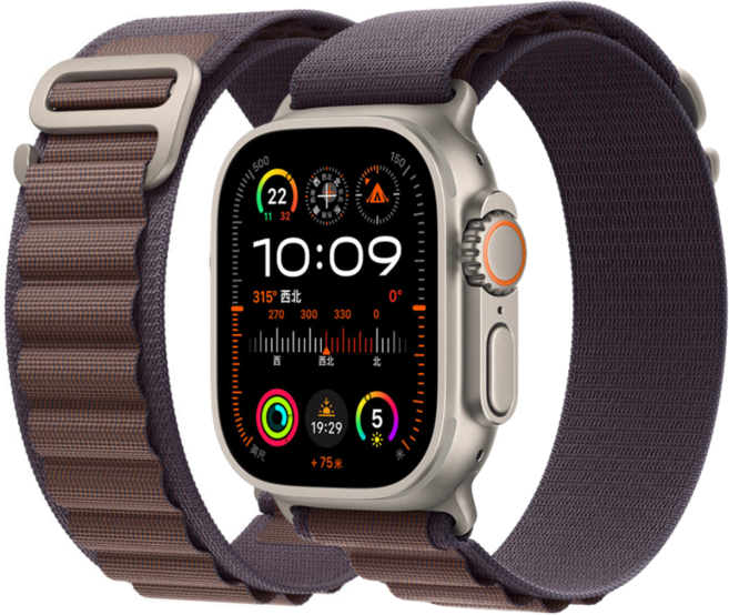 애플워치 호환 스포츠 알파인 루프 스트랩 울트라1/2/3 11 10 9 8 7 3 SE1/2/3, 인디고, 1개