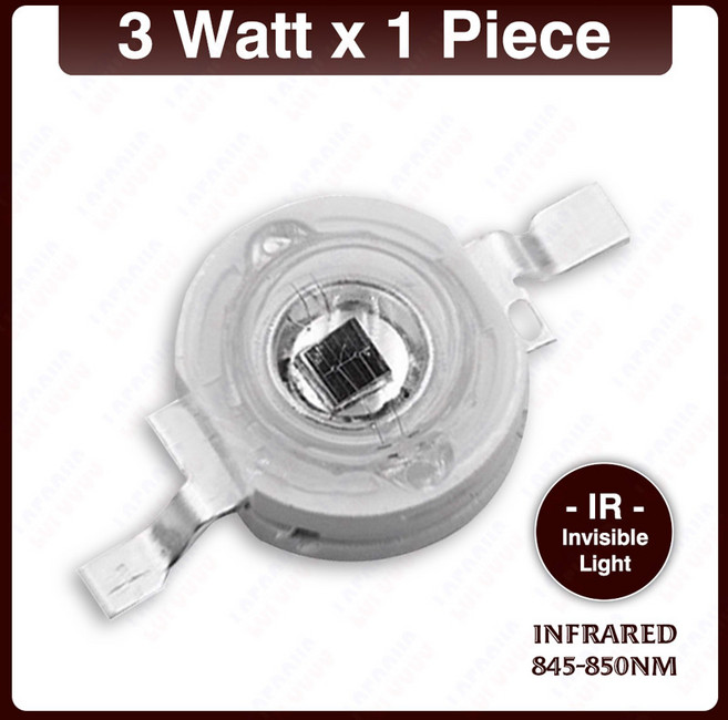 1pc 3W IR 680nm 740nm 760nm 800nm ​​850nm 880nm 900nm 940nm 980nm 1000nm 적외선 LED 전구 칩 CCTV 카