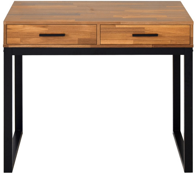 HOPMA 工業風二抽工作桌 E-GS9022 台灣製造 E1級塑合板, 拼版柚木