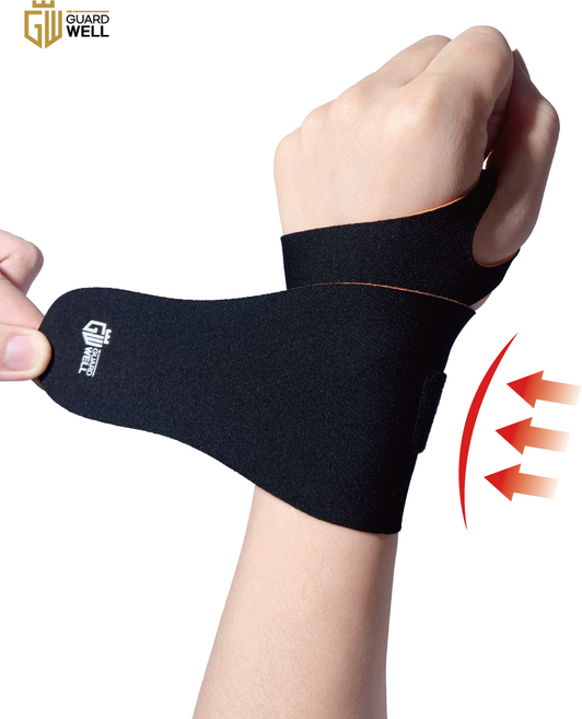 가드웰 고탄력 슬림핏 손목보호대, 1개, 블랙