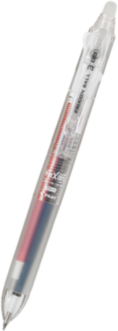파이롯트 패키지 버전 프릭션 볼 3 슬림 볼펜 0.38mm, 투명, 1개