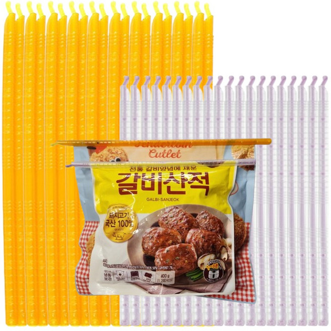 (세트상품) 밀봉막대 밀봉 스틱 집게 클립 봉지 비닐, 1세트, 29cm 20개 + 36cm 20개