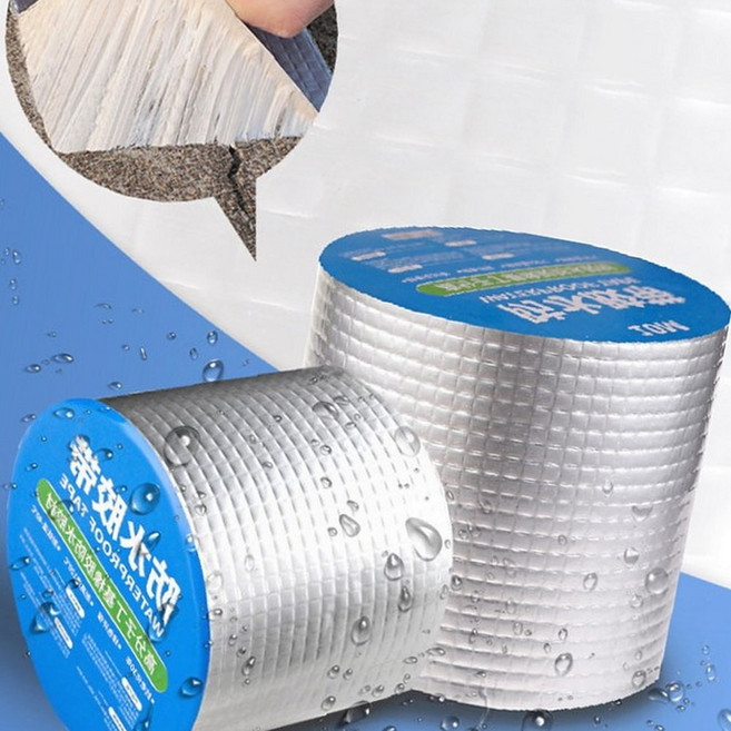 알루미늄 방수 테이프 자착식 벽면 누수 지붕 방수 테이프 보수 크랙보수 싱크대 스티커 파이프 산업용, 1개