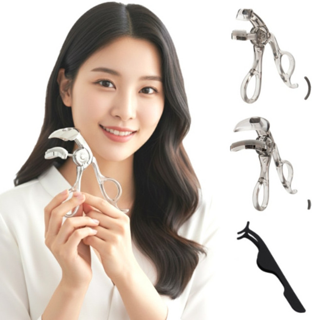 마미앤 속눈썹 뷰러 3종세트 속눈썹펌 집게, 1세트, 3종세트+리필브러쉬2개