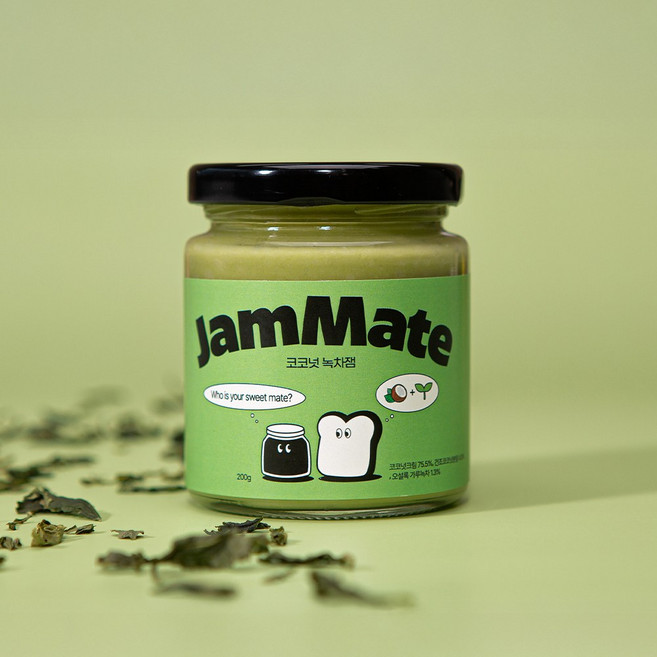 잼메이트 프리미엄 코코넛 녹차잼 스프레드, 1개, 200g