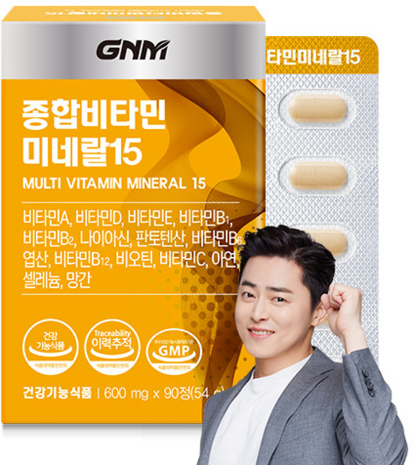 GNM 자연의품격 종합비타민 미네랄15, 90정, 1개