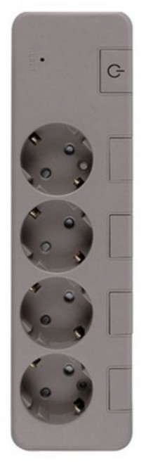 푸시탭 개별스위치 PUSH 멀티탭 3구/4구 1M/3M, 3m, 그레이, 1개