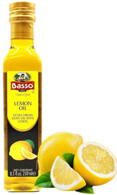 BASSO 레몬 오일 프리미엄 엑스트라 버진 올리브 오일 250ml, 1개