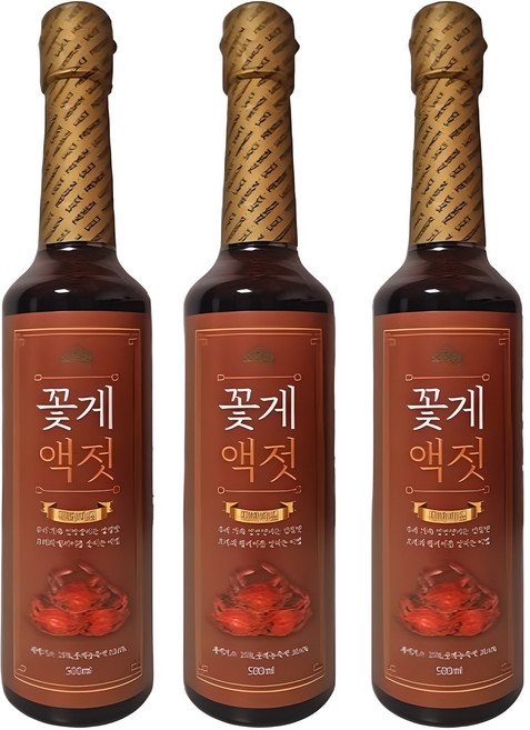 우리랑 프리미엄 꽃게액젓 이영자레시피, 500ml, 3개