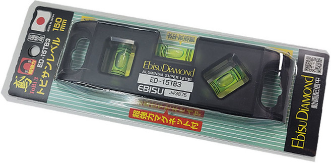 에비수 자석 수평 ED-15TB3 150mm 토비레벨3 일본, 1개