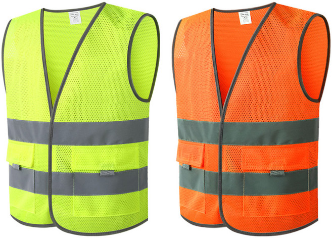 세이프웨이 어린이 안전조끼 반사띠 형광 주황 어린이 단체조끼 안전검사인증, 1개