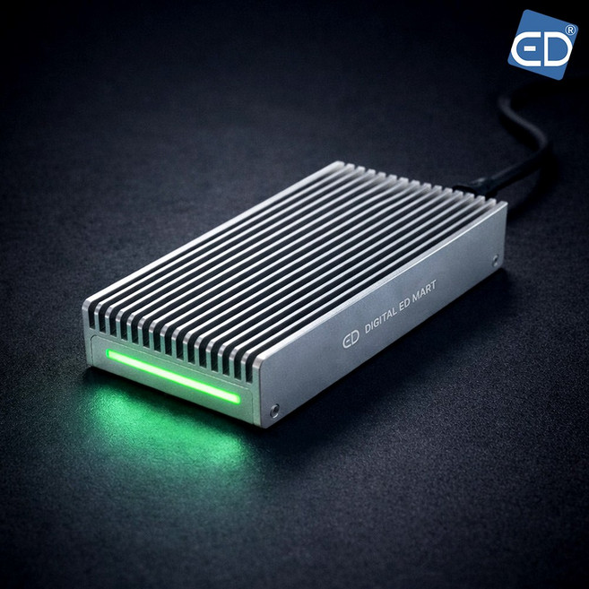 6위 - ED MC42 썬더볼트5 인클로저 80Gbps NVMe M.2 SSD 썬더볼트5외장하드 팬리스 알루미늄합금,