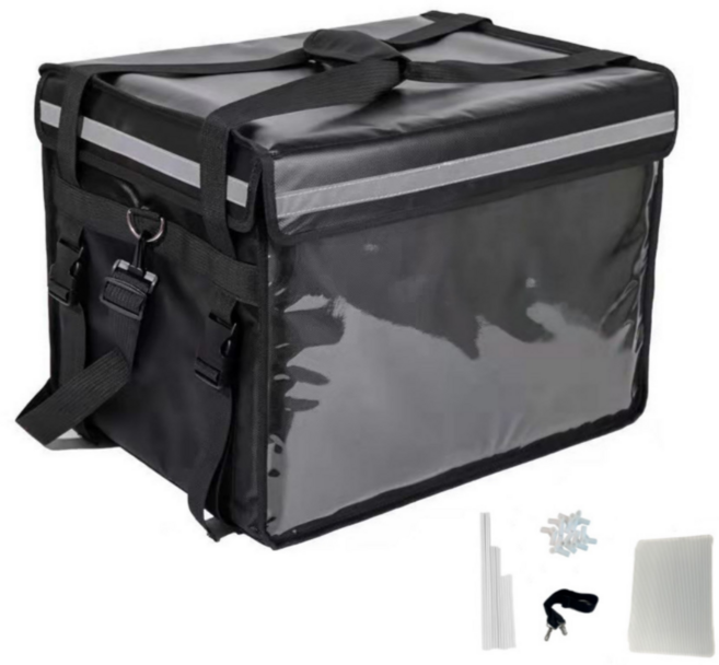 ivian 자석뚜껑 자전거 배달가방 탑박스 배달대행 버거가방 30L~80L, 30리터, 기본 구성