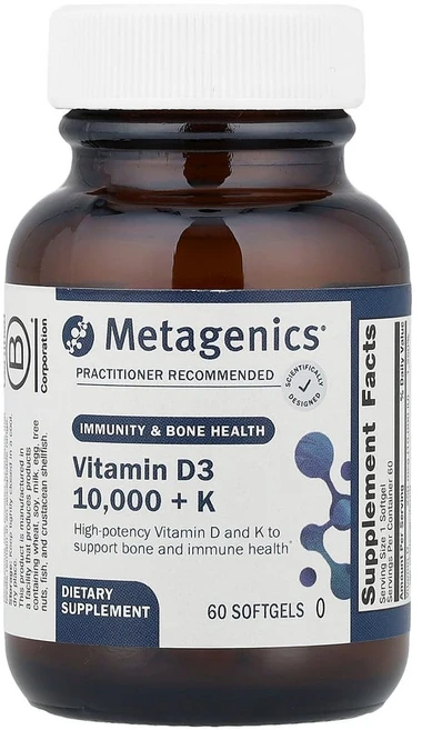 메타제닉스 비타민D 10000+K 60소프트젤, 60정, 1개, 60정 - 쿠팡