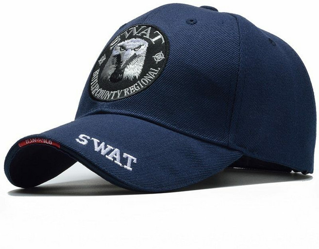 밀리터리아재 협력업체 SWAT 볼캡 스왓 밀리터리 택티컬 자수 모자 낚시 골프, 네이비