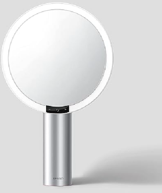 아미로 거울 2세대 메이크업 화장 LED 터치식 탁상 거울 2종, 실버