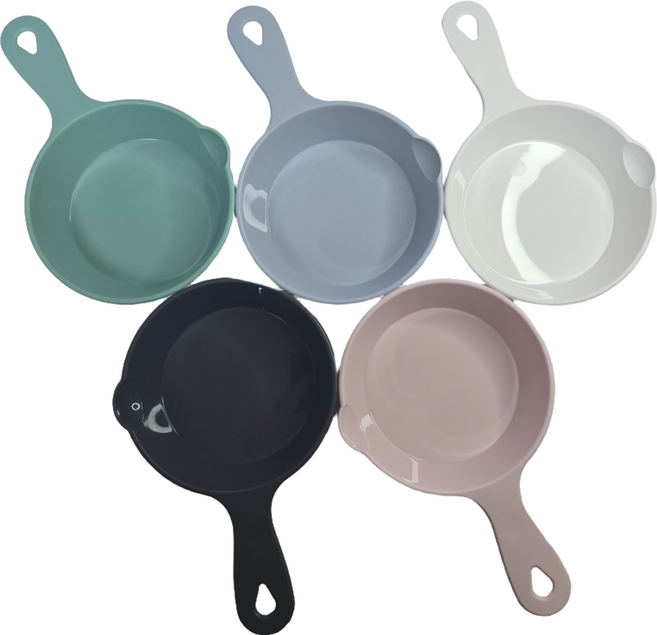 [BPA FREE] 하르린 손잡이 플레이트 다용도 앞접시 캠핑 먹방, 5개, 혼합색상(원형세트)