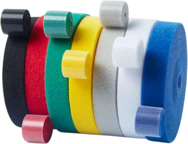 잘라쓰는 찍찍이 전선 케이블 타이 (7색상 한묶음), 혼합색상, 1세트