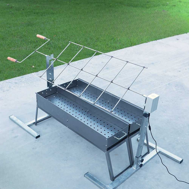 자동 회전 통돼지 바베큐 기계 치킨 훈제 숯불구이, 1개