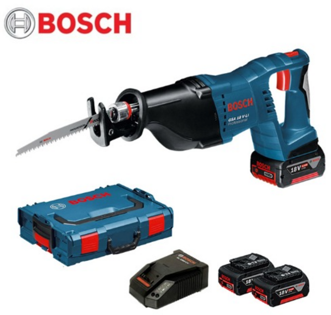 보쉬 충전 컷소 다목적 절단톱 배터리2개 세트 GSA18V-LI, 1개