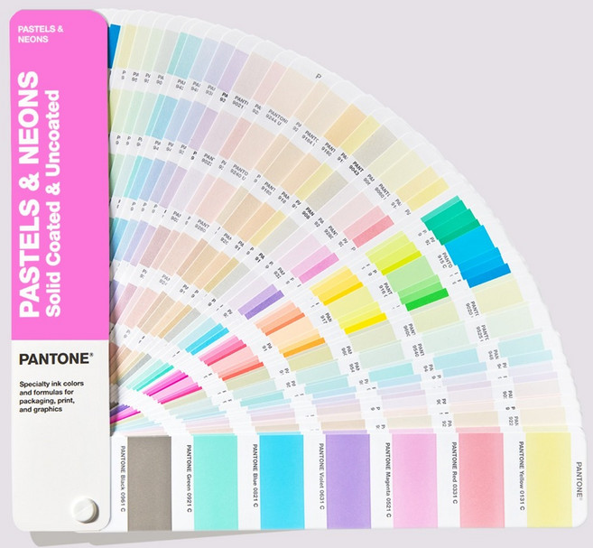 (새상품) PANTONE 팬톤 컬러북 파스텔 & 네온 가이드 C U (1권) GG1504C 파스텔 컬러칩 색상표, 1개