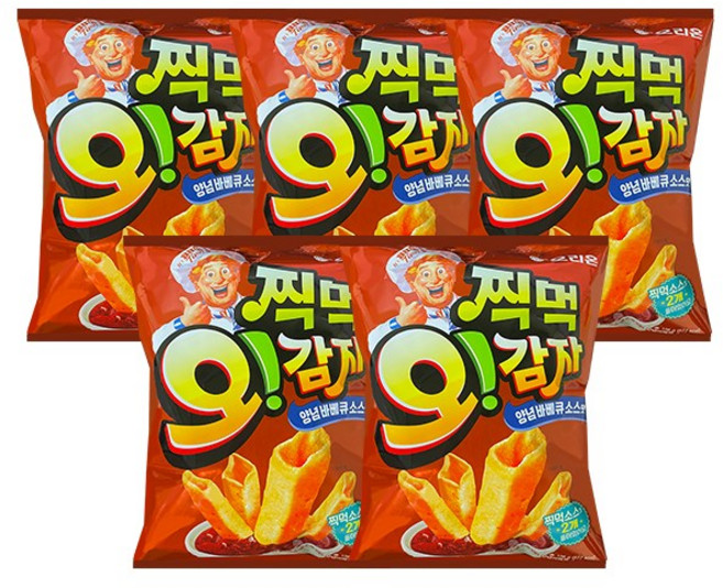 오리온 찍먹 오감자 양념바베큐소스맛, 136g, 5개