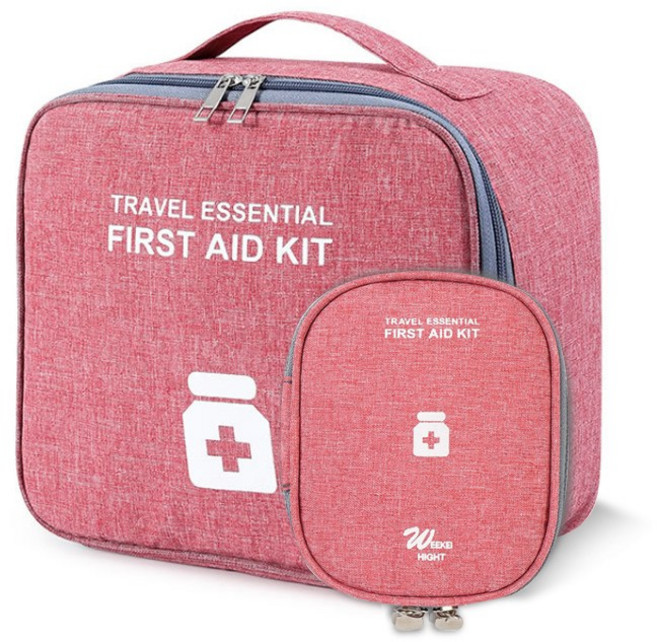 디모어 대용량 가정 여행용 비상약 구급함 가방 + 멀티파우치 세트