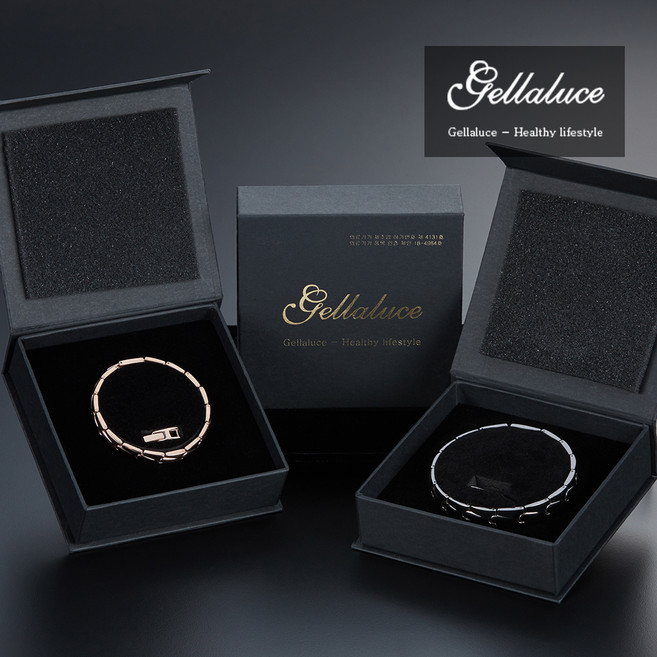 겔라루체 네오디뮴 의료용자기발생기 여성용팔찌 로즈골드, 1개