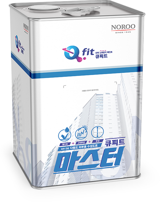 노루 큐피트마스터 백색 18LT-다기능 외부용 수성페인트(발수성 고내후성 탄성), 큐피트 마스터, 18L, 1개