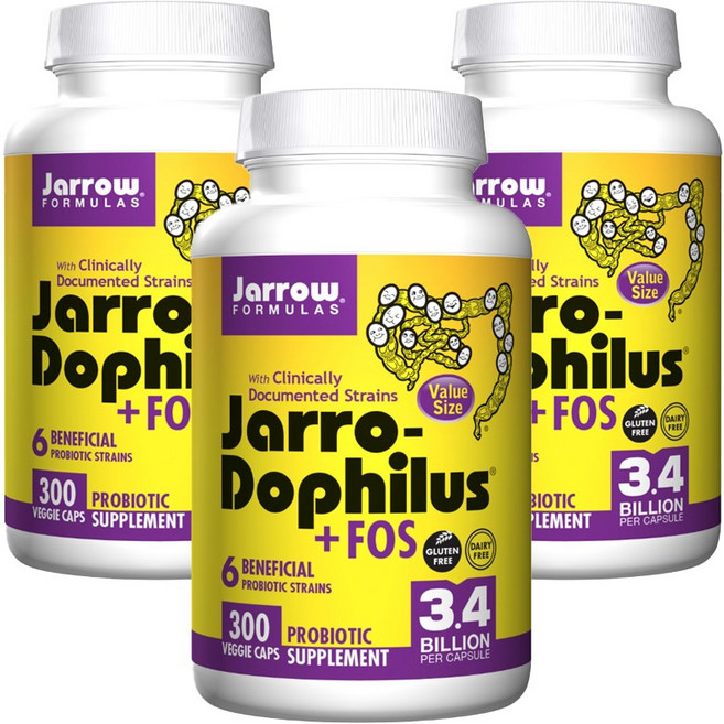 Jarrow FORMULAS 賈羅公式 34億益生元益生菌素食膠囊, 300顆, 3罐