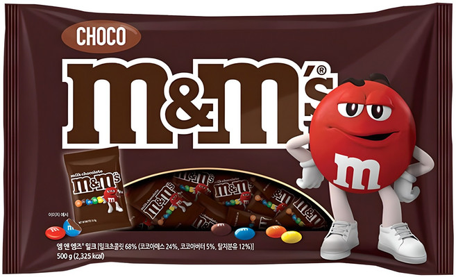 엠앤엠즈 밀크 펀사이즈 초콜릿, 500g, 1개