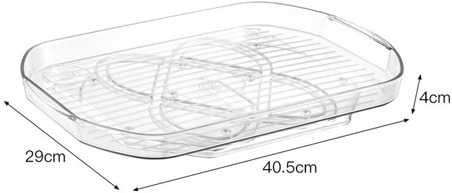 DFMEI 透明旋轉調料置物架PET廚房調料收納架多功能旋轉盤收納置物架, 1個, 方形旋轉盤(7841)