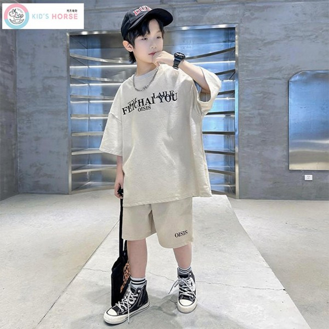 키즈목마 kid's horse 2025 여름 남아 반팔 상하복 세트 주니어 반팔 반바지 세트 아동 반팔 상하복 574
