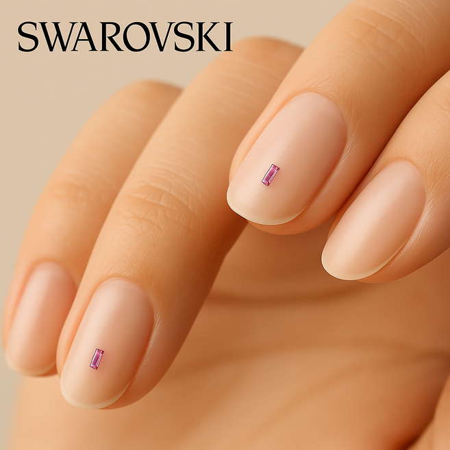 스와로브스키 2510 미니 바게트 스톤 오스트리아산 크리스탈 네일스톤 네일파츠, 1개, 아메티스트 3.7mm