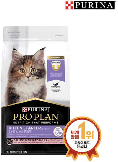 아트박스/퓨리나 프로플랜 캣 키튼 스타터(초유) 1.5kg, 연어+참치, 1개