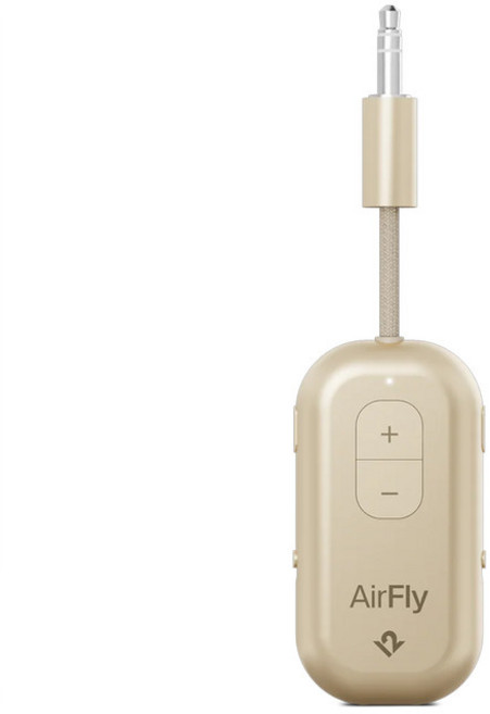 Twelvesouth airfly Pro2 에어플라이 오디오 블루투스 동글 동글이 수신기 리시버 송신기, 1개, Gold