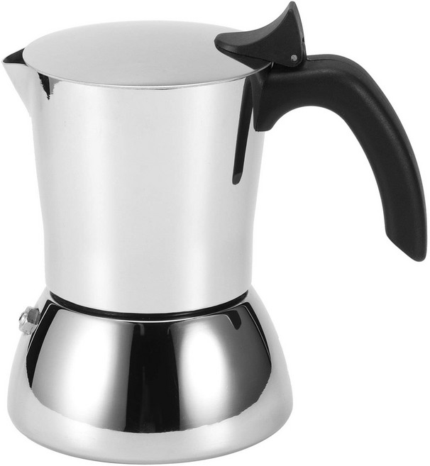 摩卡壺 義式濃縮咖啡壺, 1個, 不鏽鋼/IH通用不挑爐, 300ml