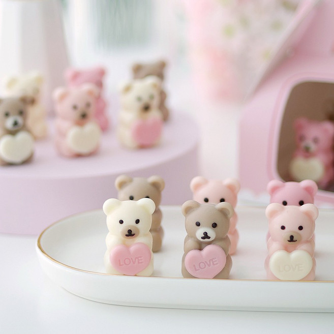 붸이비 베어 초콜릿 만들기세트 수제 DIY 발렌타인데이, 없음, 1개, 100g