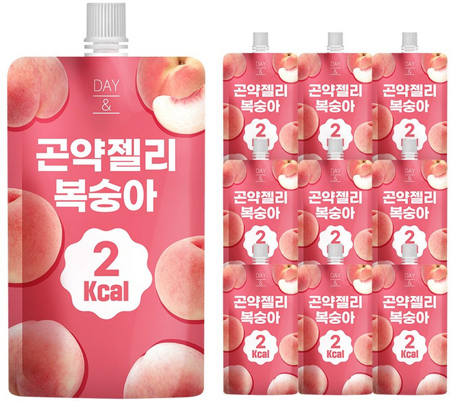 데이앤 2칼로리 곤약젤리 복숭아, 150g, 10개