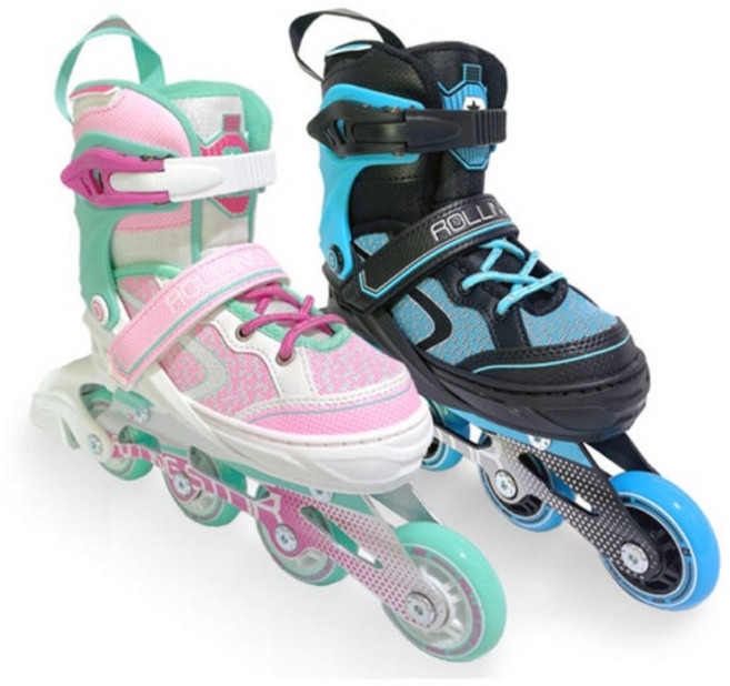 롤링스타 밀크런 인라인 스케이트 아동 성인, 민트, 1개