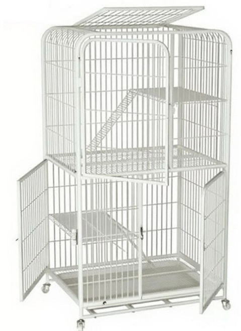 貓別墅四層方管加粗貓籠137CM, 137貓籠-白/(一張訂單限下一個), 1個
