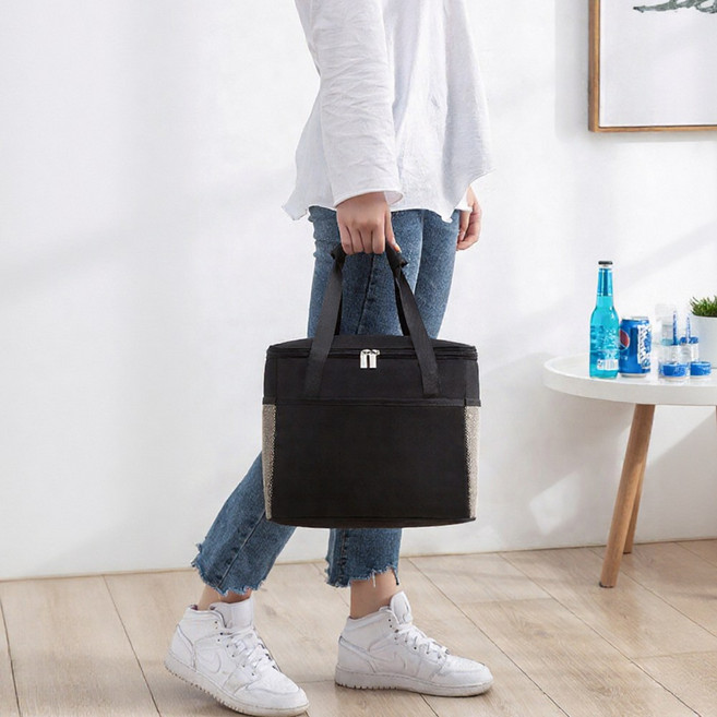 [보냉굿] 로미크 보냉 도시락가방 이유식 골프, 다크블랙, 1개