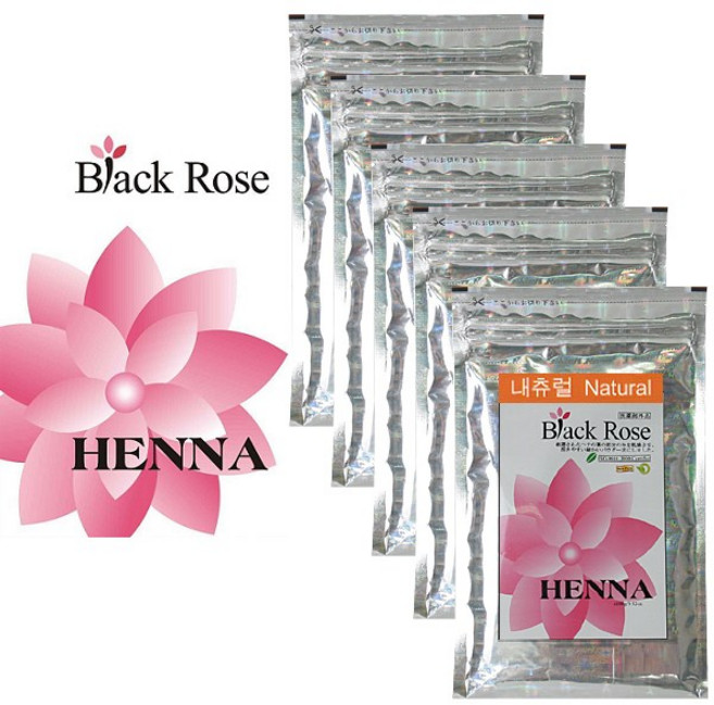 블랙로즈 헤나염색약 100g, 5개, 내추럴오렌지