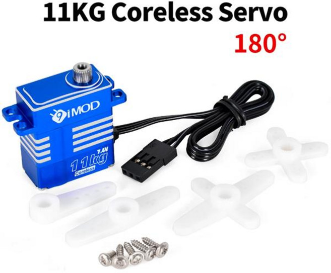 9IMOD 미니 RC 디지털 서보 11KG 코어리스 모터 풀 메탈 기어 마이크로 4.8-8.4V 자동차 헬리콥터 DIY 액세, [02] 1x 180 Degree