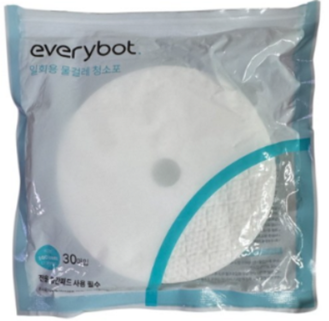 에브리봇 일회용 물걸레 청소포 (엣지2 쓰리스핀 쓰리스핀 EVO), 단일옵션, 30개