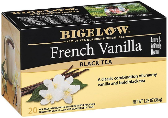 Bigelow Tea Perfectly Mint 홍차 카페인 티백 총 20개 262429, 33g, 1, 20